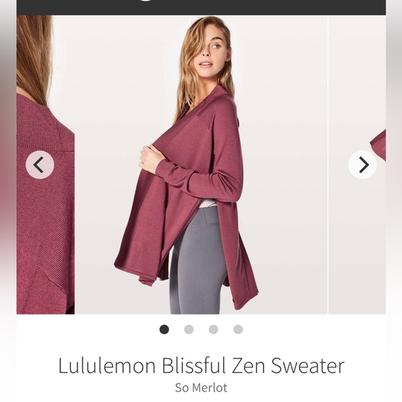 Lululemon Blissful Zen merino sweater in So Merlot - Picture 2 of 3